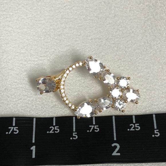 18k Gold Filled Diamond Statement Earrings - Picture 7 of 7